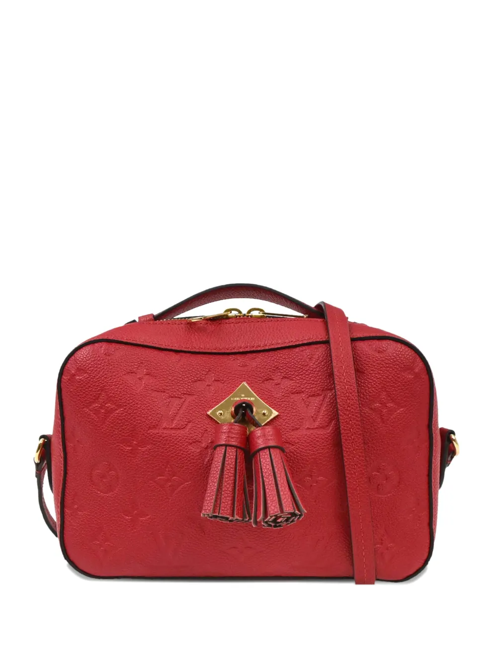 Louis Vuitton Pre-Owned 2018 Santogne monogram-pattern tassel-detail cross body bag - Rosso