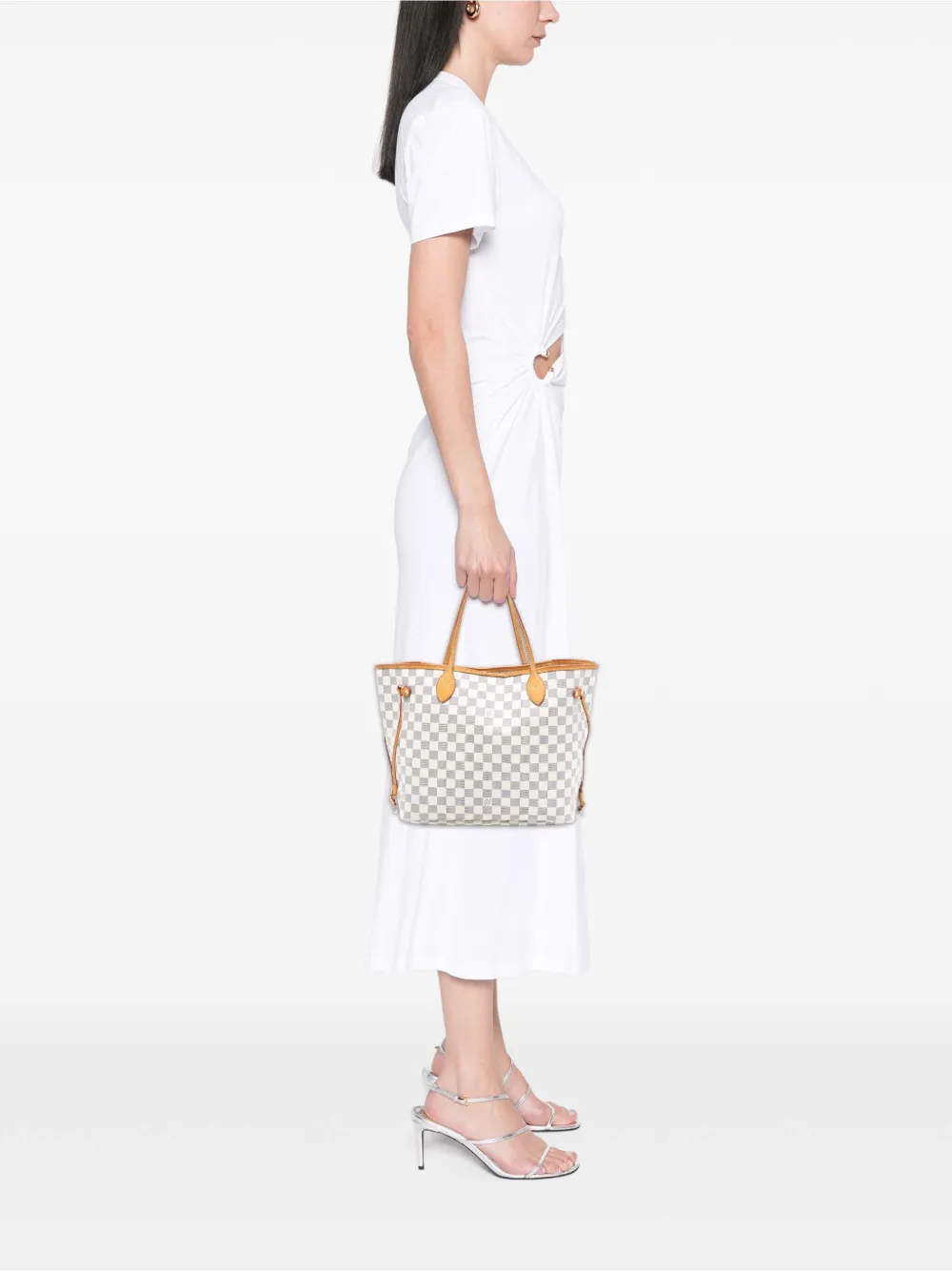 Louis Vuitton Pre-Owned 2011 Damier Azur Neverfull MM tote bag - Bianco