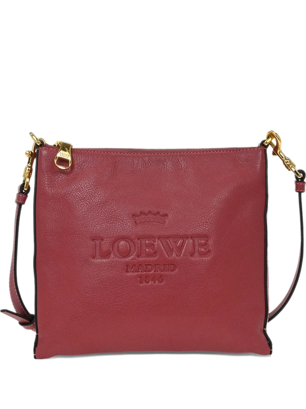 Loewe Pre-Owned 2011 logo-embossed leather cross body bag - Rosa
