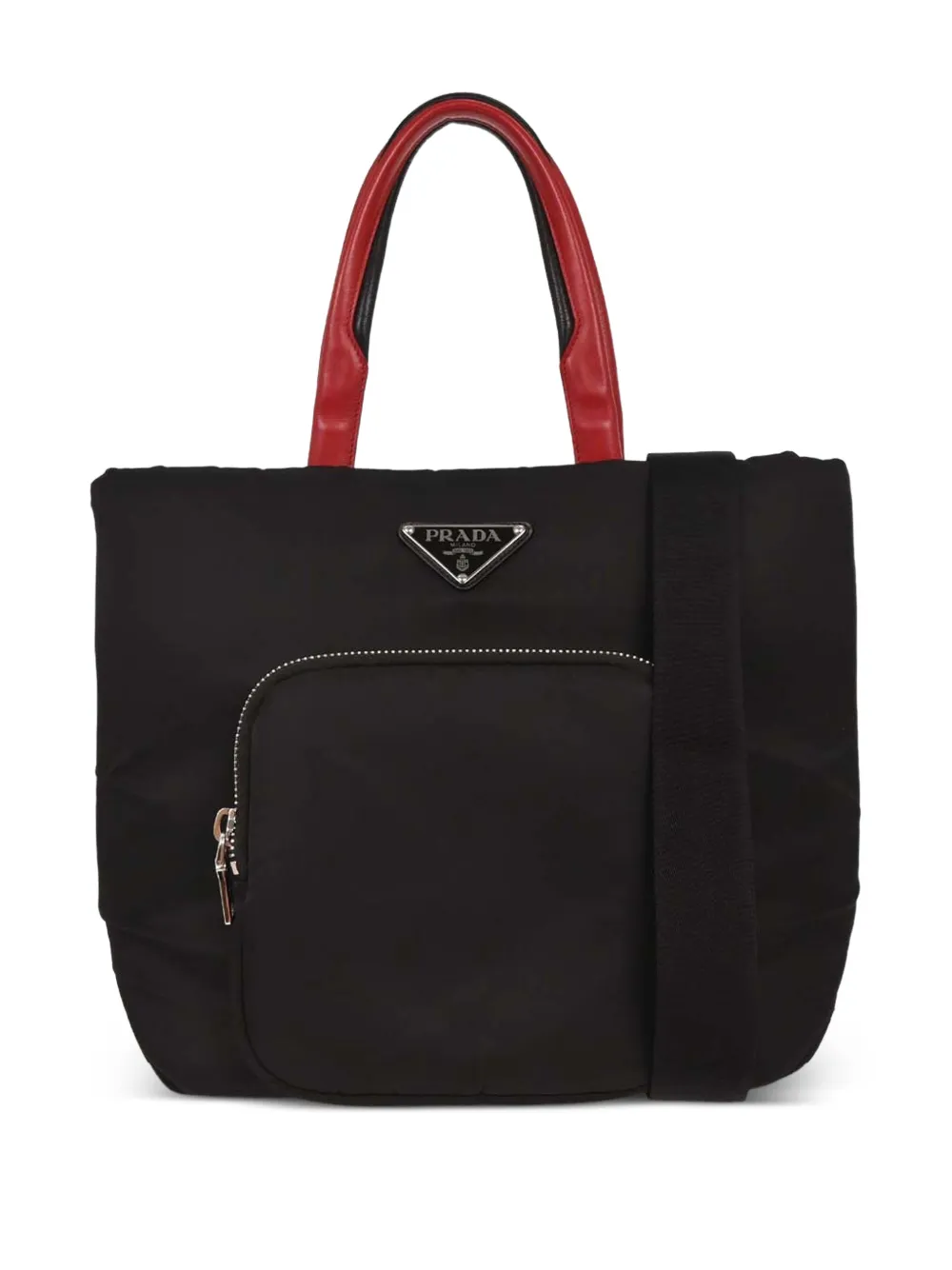 Prada Pre-Owned 2010s logo-plaque tote bag - Nero