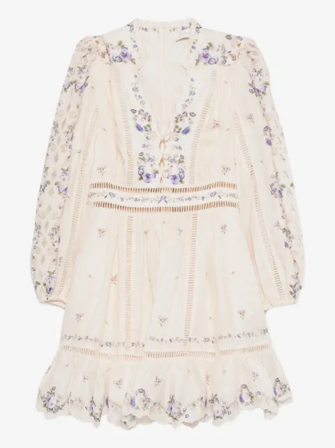 ZIMMERMANN Patience floral-print lace mini dress