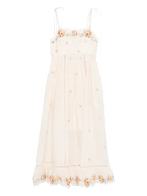 ZIMMERMANN Illuminate Halter Midi Dress | Pink | FARFETCH JO