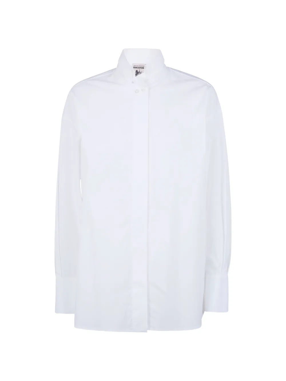 Semicouture high-neck long-sleeve shirt - Weiß