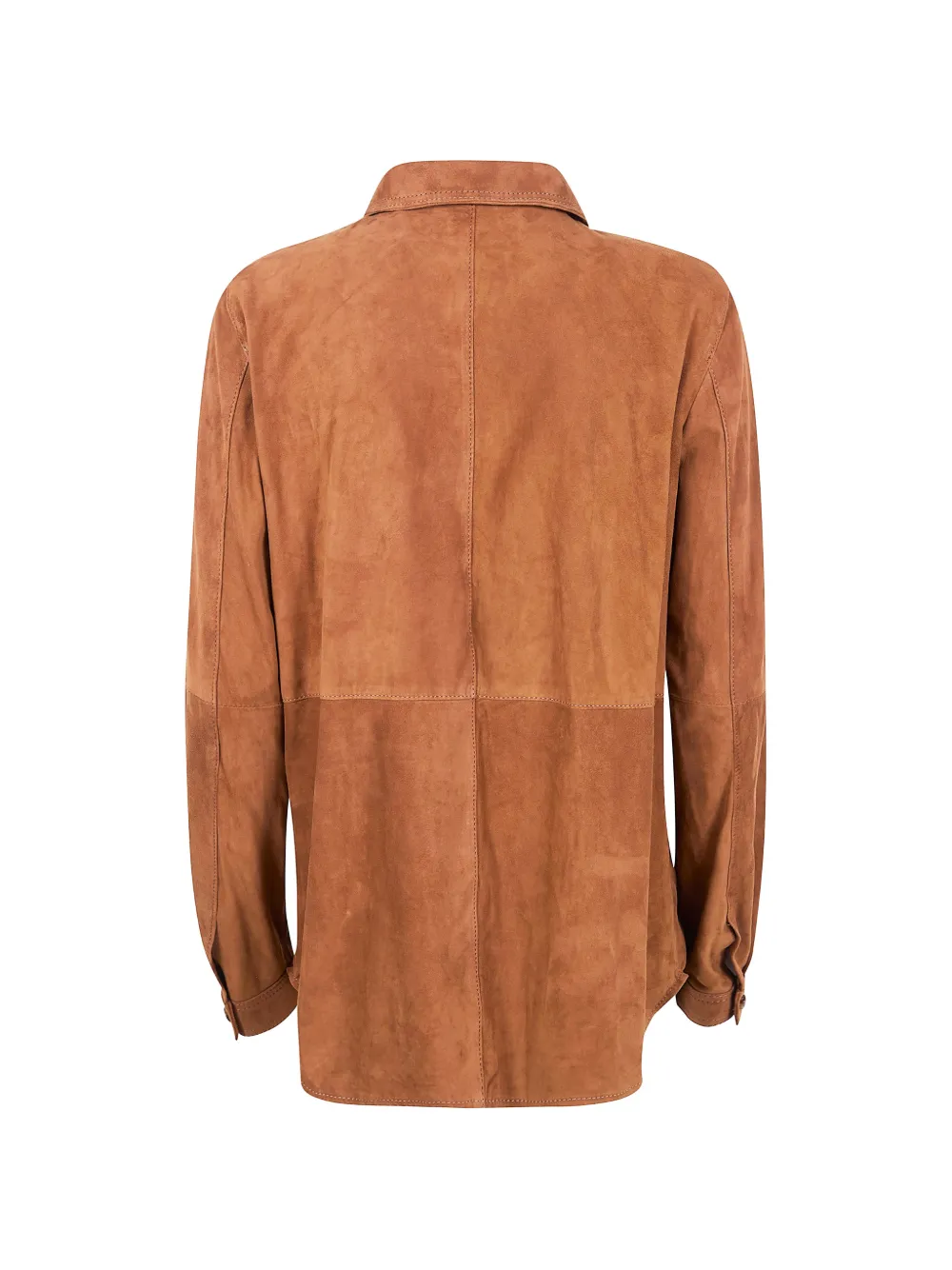 Semicouture panelled suede shirt - Bruin