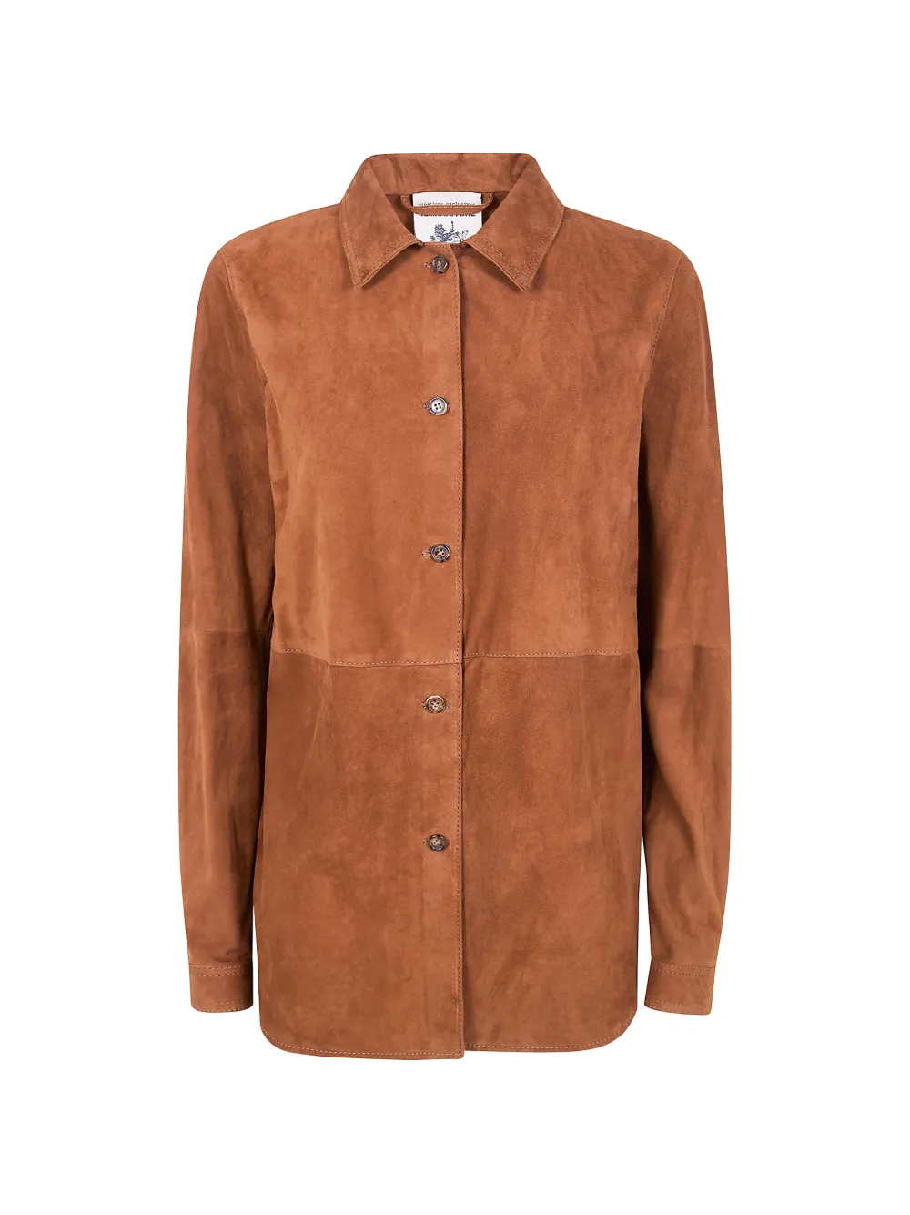 Semicouture panelled suede shirt - Braun