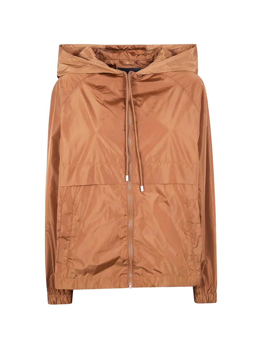 Semicouture hooded zip-up jacket - Marrone