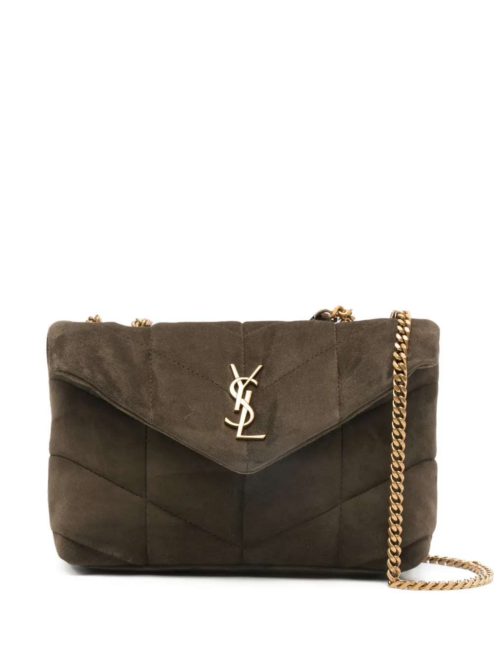Saint Laurent Puffer Toy quilted shoulder bag - Braun