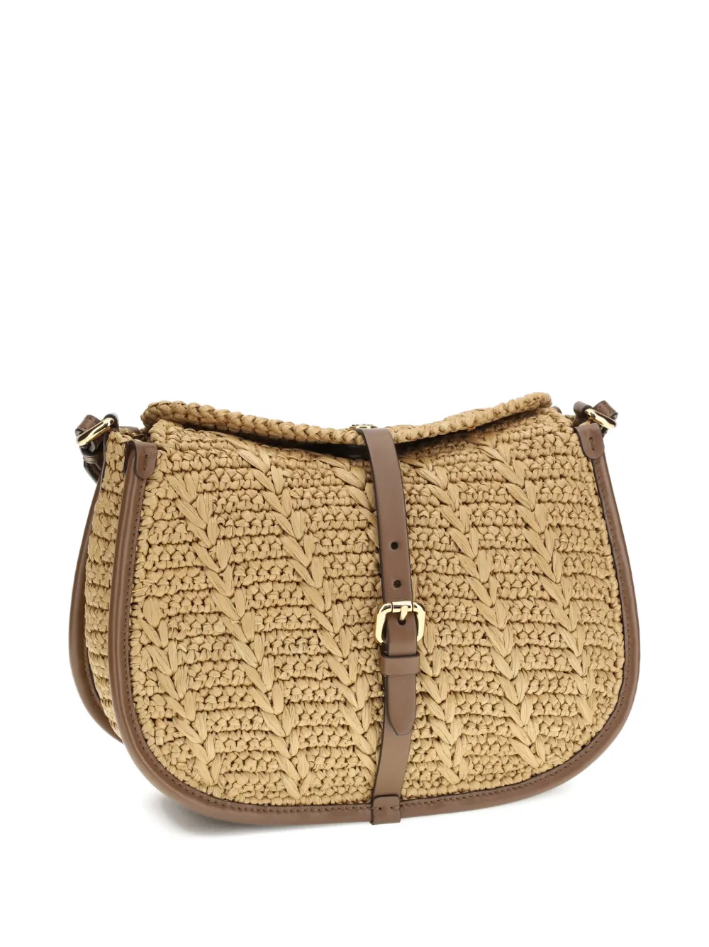 Etro Crochet Buckle Cross Body Bag - Neutrals 