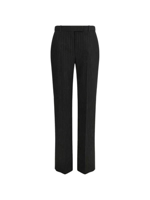 Alexander McQueen Pinstripe-print Tailored Trousers in Black