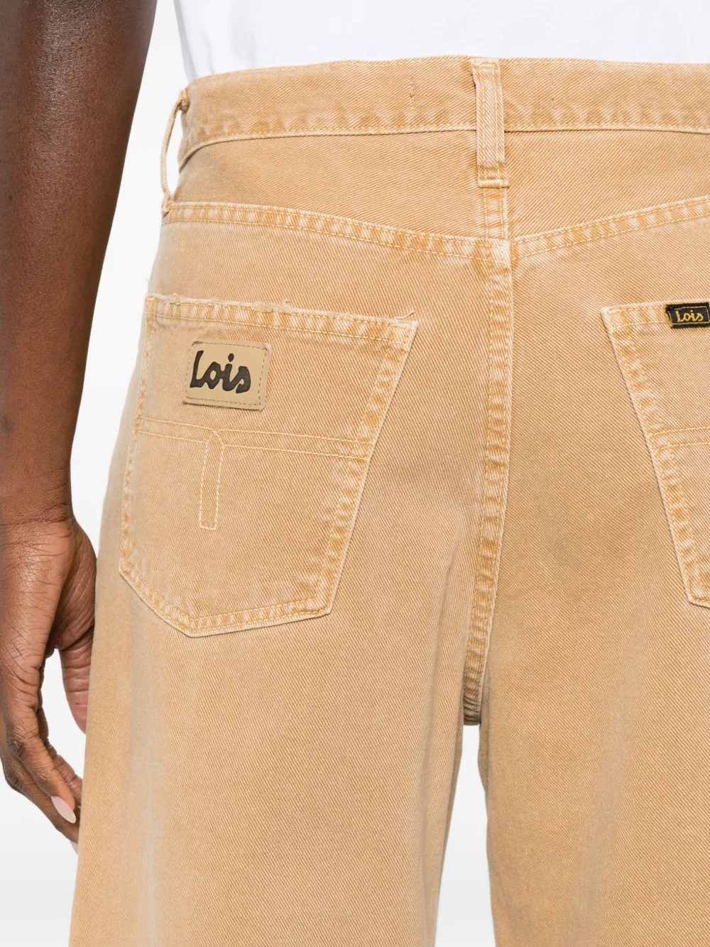 LOIS JEANS Skater denim met wijde pijpen Beige