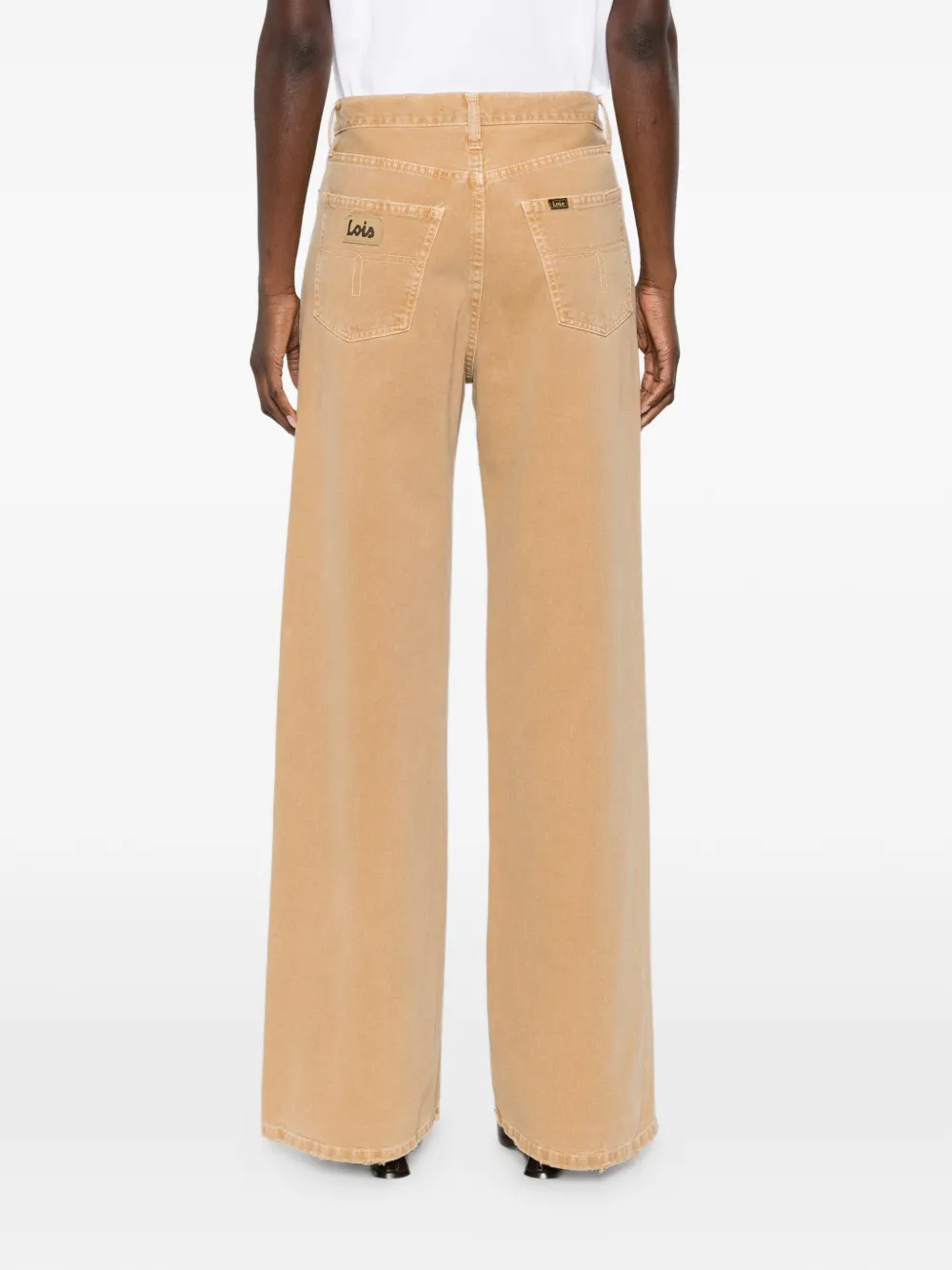 LOIS JEANS Skater denim met wijde pijpen Beige