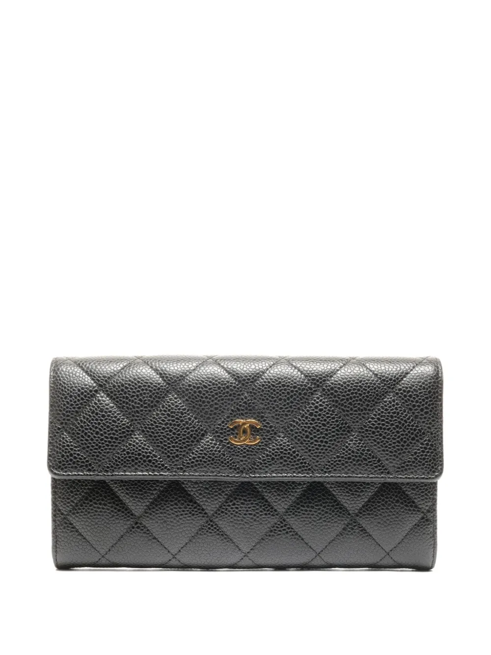 CHANEL Pre-Owned 2015-2016 quilted flap wallet - Nero