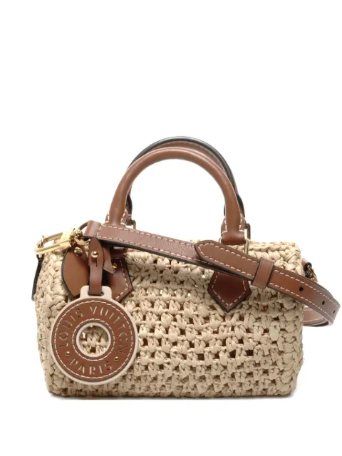 Louis Vuitton Pre-Owned 2024 Nano Speedy raffia tote bag