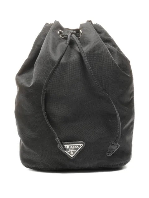 Prada Pre-Owned 2015-2025 drawstring nylon bucket