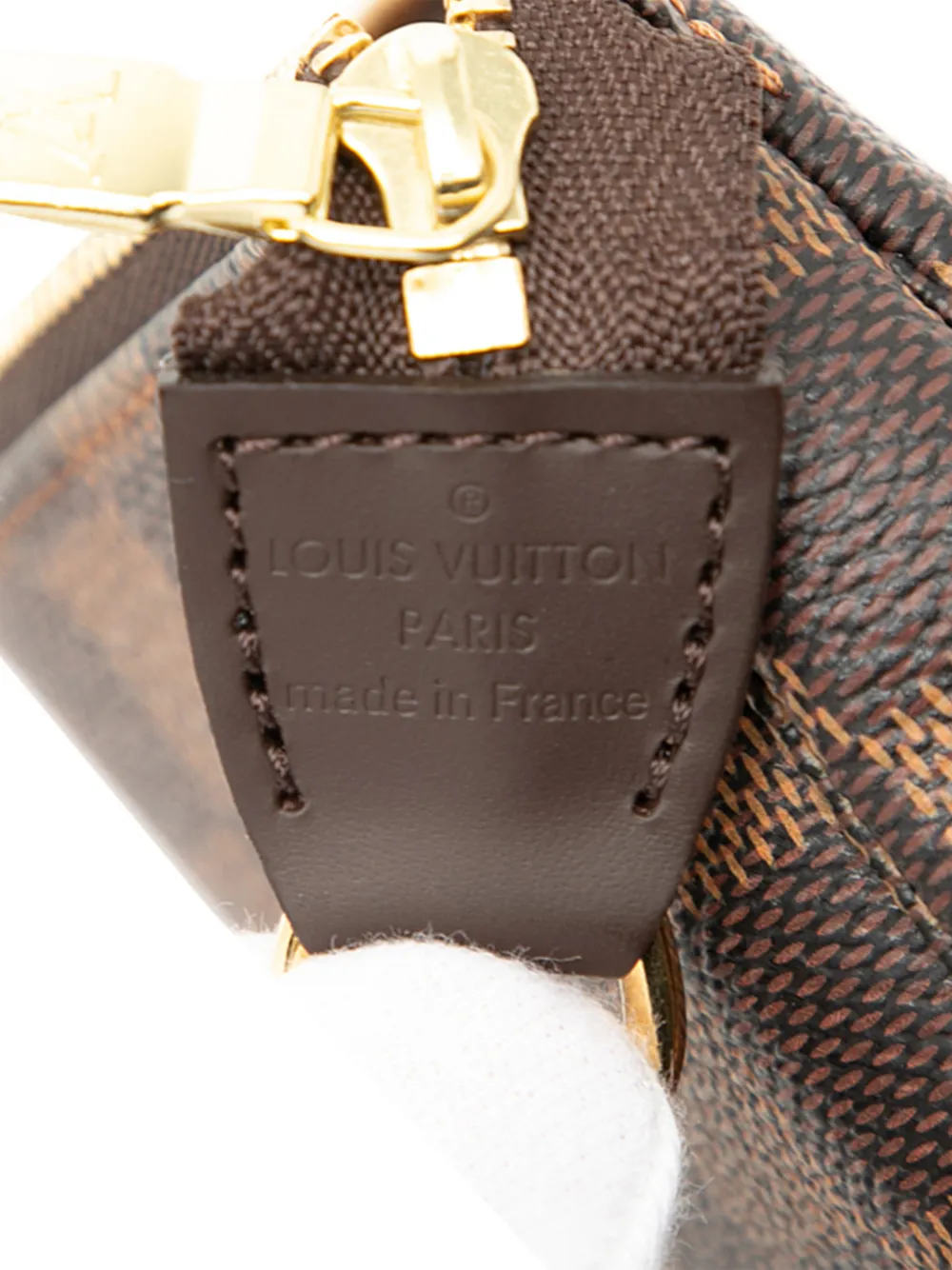 2014 Damier Ebene Mini Pochette Accessoires Handbag