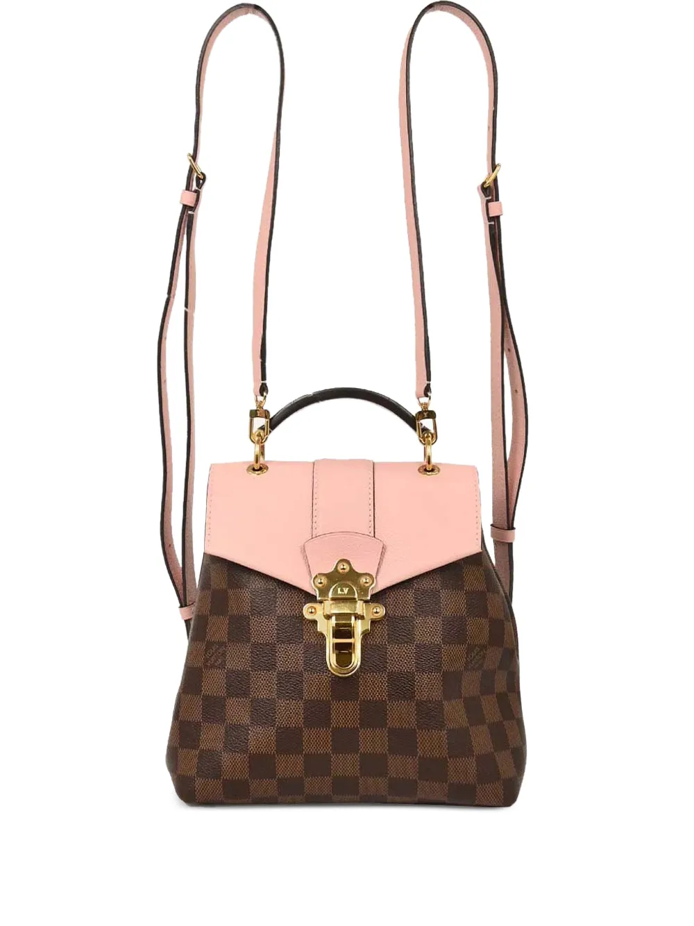 Louis Vuitton Pre-Owned 2018 damier turn-lock backpack - Marrone