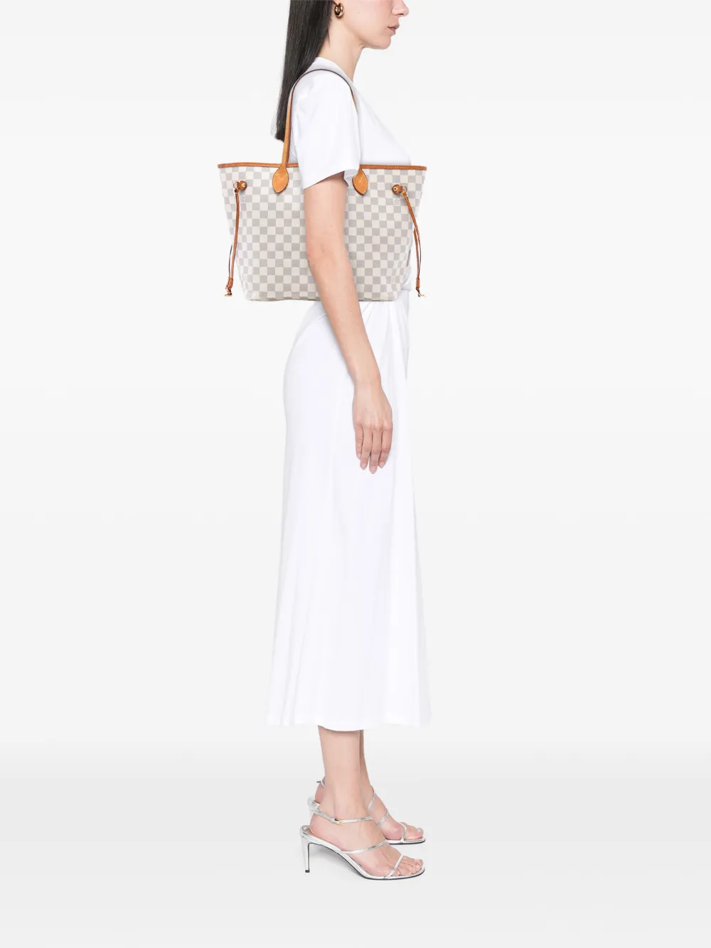 Louis Vuitton Pre-Owned 2018 Damier Azur Neverfull MM tote bag - Bianco