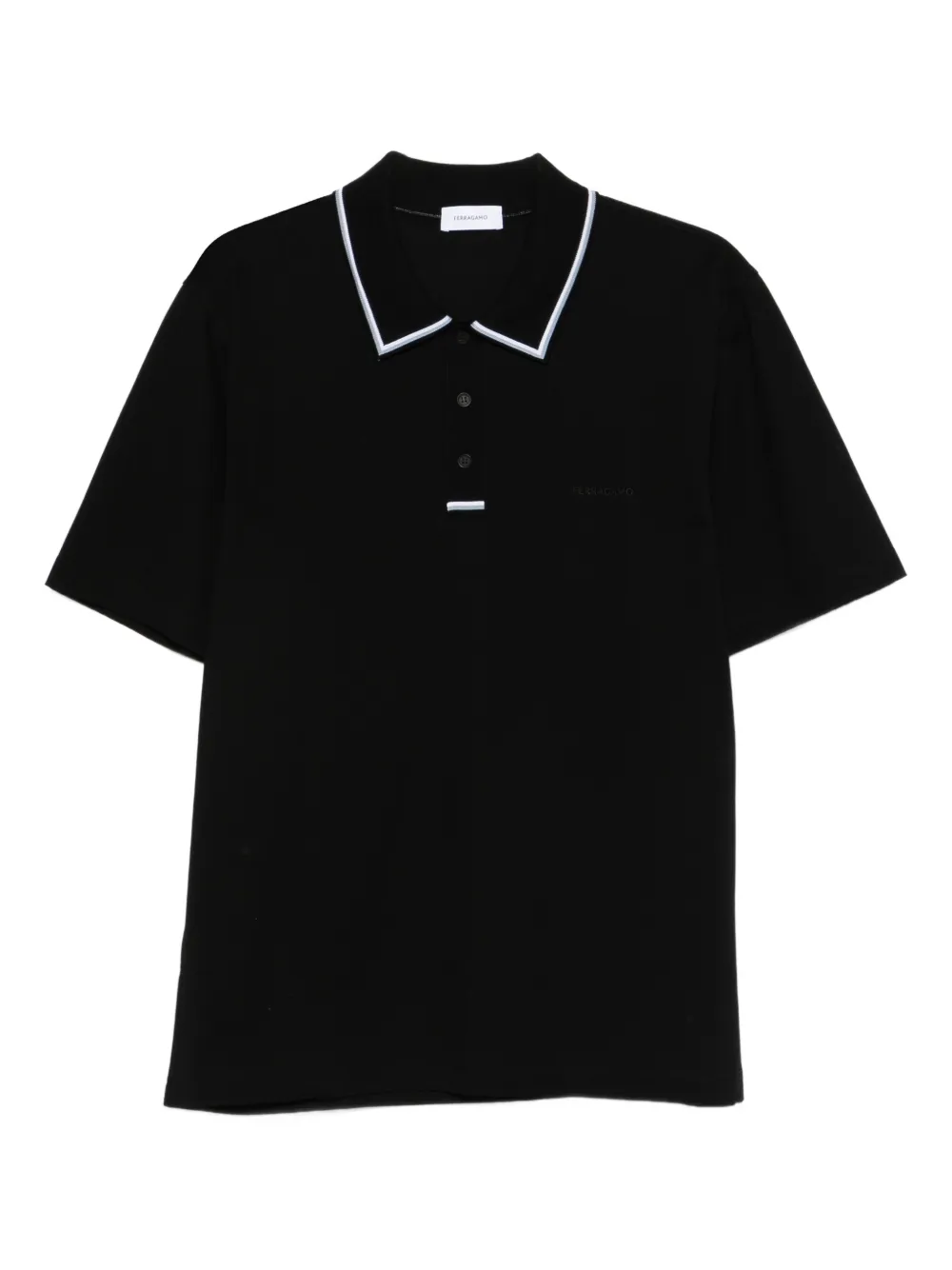 Ferragamo stripe-detail polo shirt - Nero