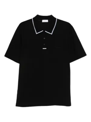 Burberry チェックカラーポロシャツ | ブラック | FARFETCH JP