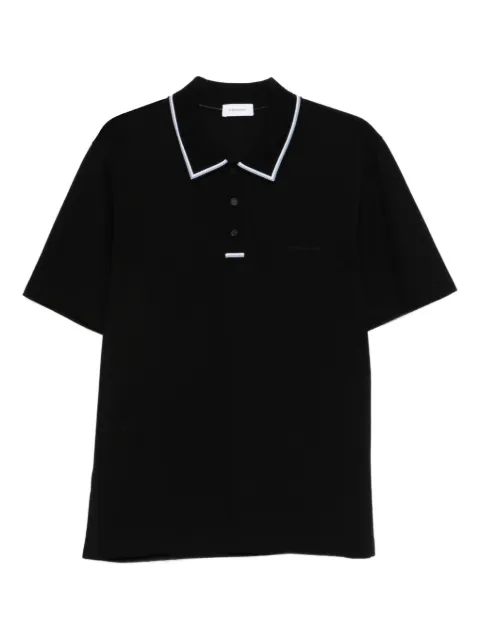Ferragamo playera tipo polo con detalle de rayas