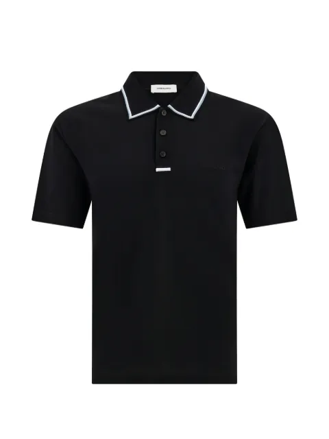 Ferragamo playera tipo polo con detalle de rayas