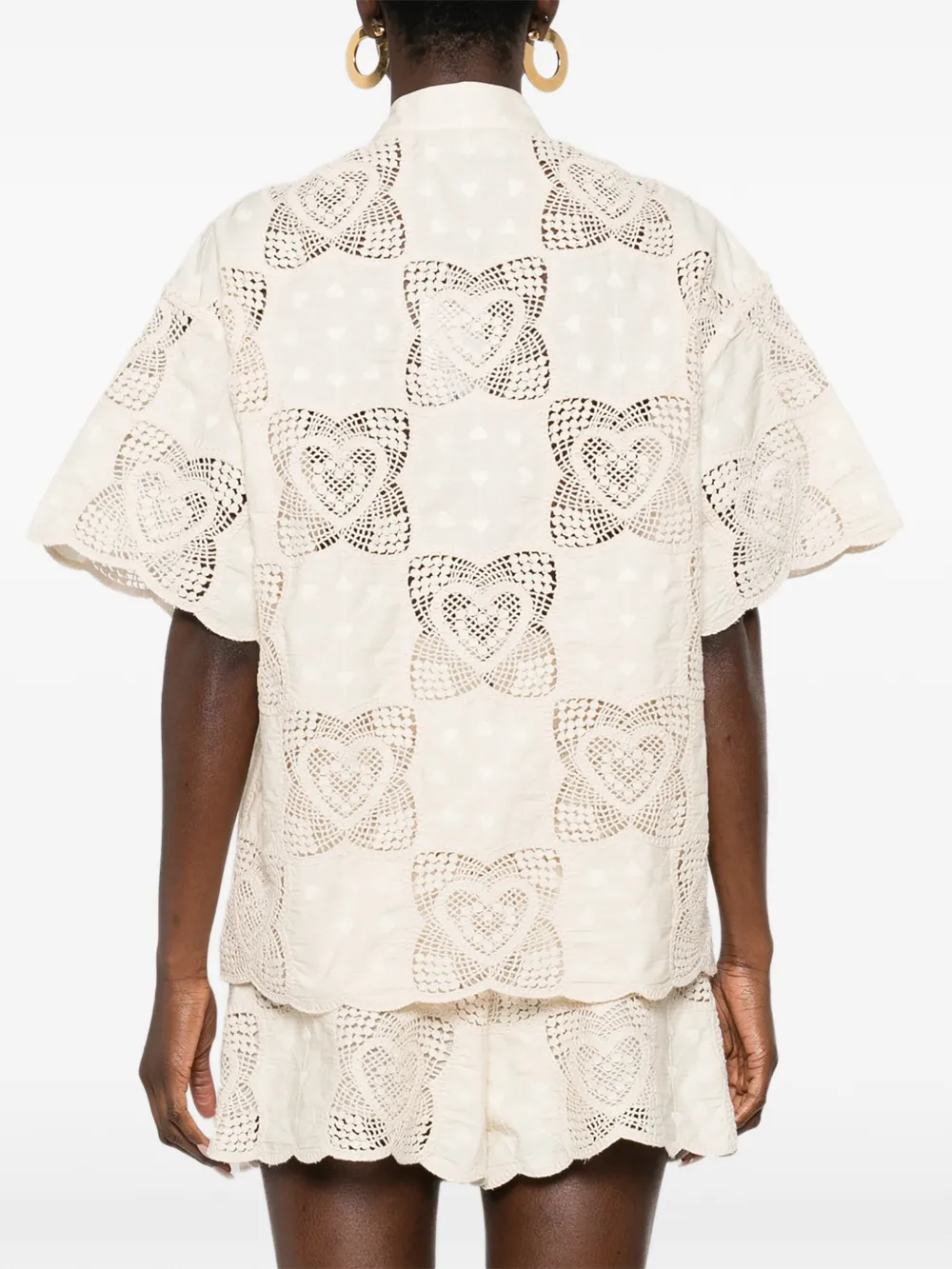 ZIMMERMANN Wanderlust gewelfde blouse Beige