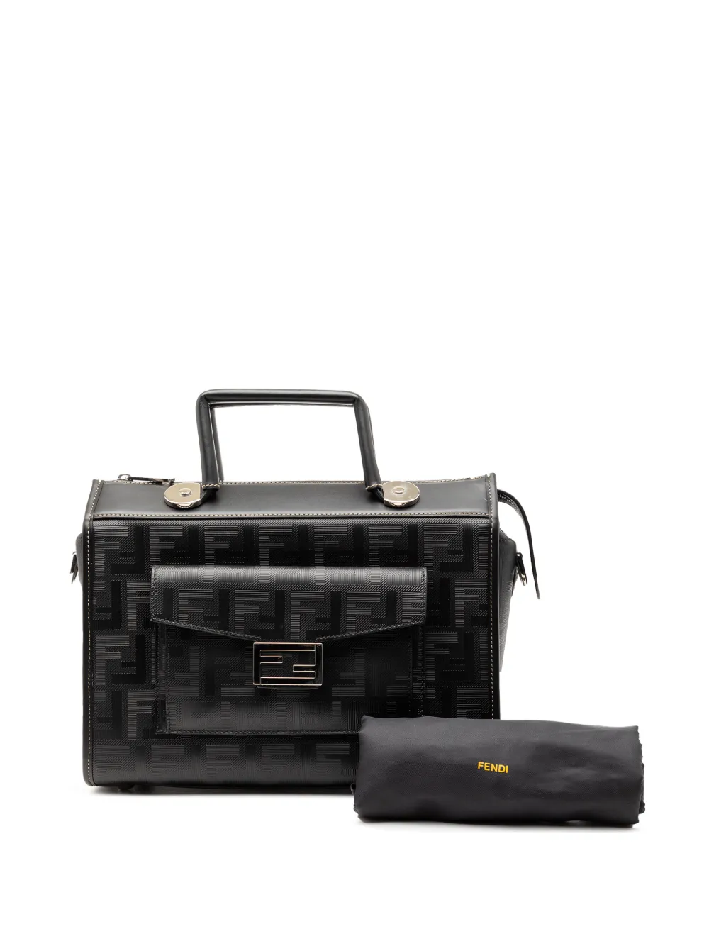 Fendi Pre-Owned 2010-2025 Zucca Coated Canvas Soft Trunk Satchel