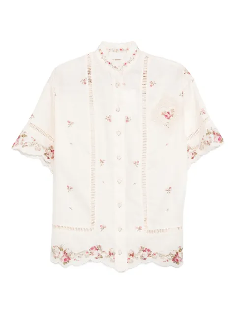 ZIMMERMANN Patience lace floral shirt
