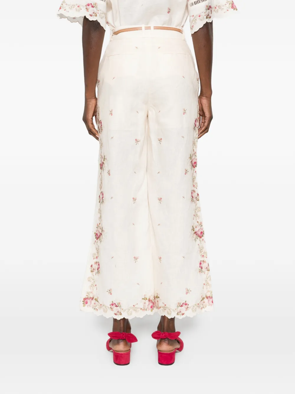 ZIMMERMANN Patience broek met bloemen Beige
