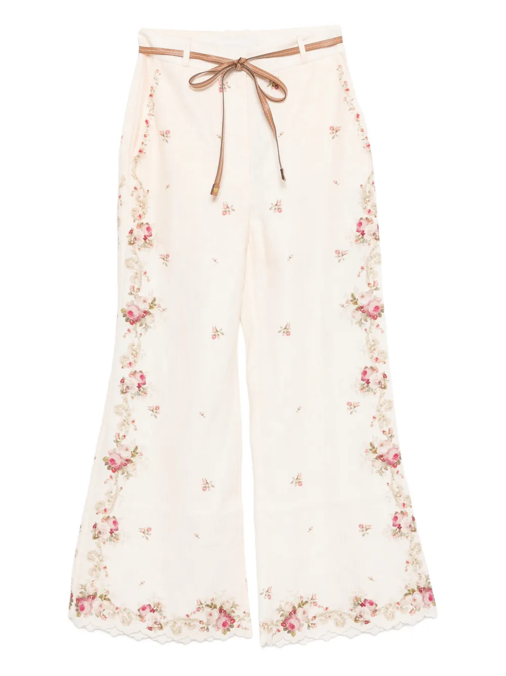 ZIMMERMANN Patience floral trousers - Nude