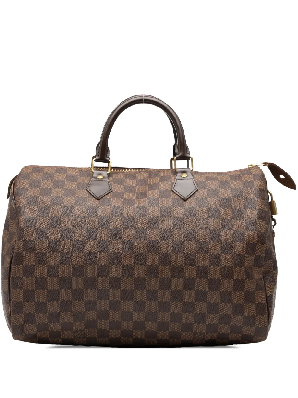 Louis Vuitton Pre-Owned 2012 Damier Ebene Speedy 35 boston bag - Marrone