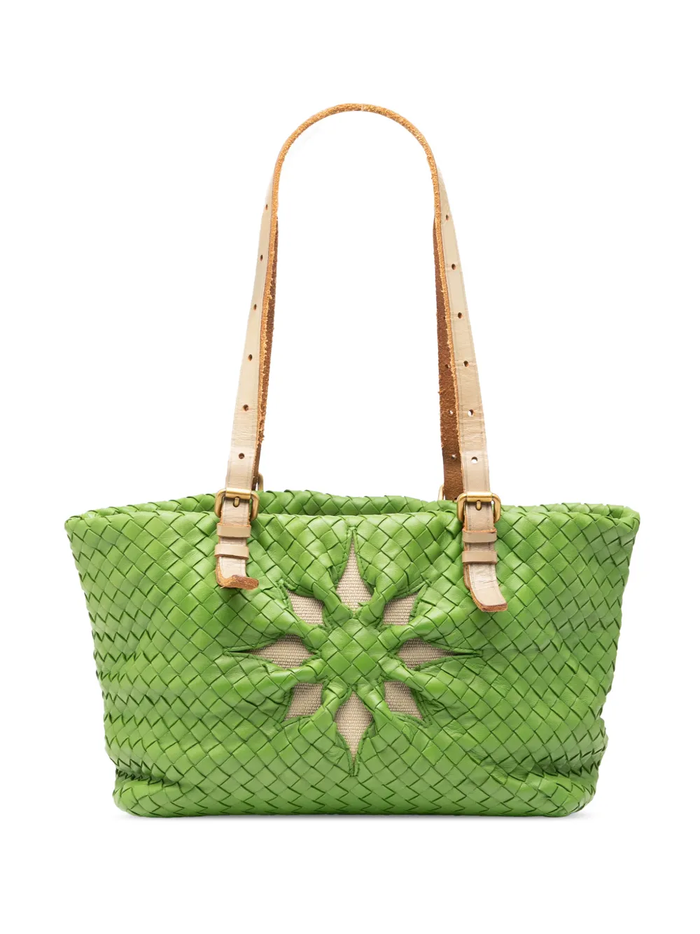 Bottega Veneta Pre-Owned 2000-2007 Nappa Intrecciato Marquise Flower tote bag - Verde