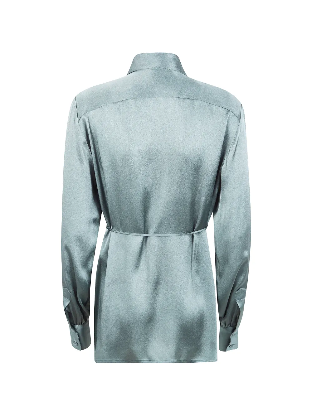 Semicouture tie-waist long-sleeve shirt - Blauw