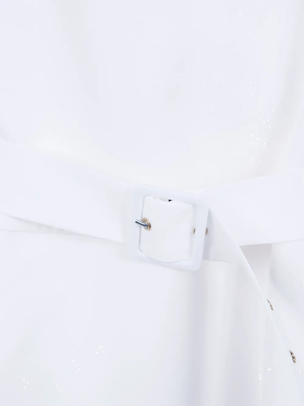  Semicouture Belted Sleeveless Dress - White 
