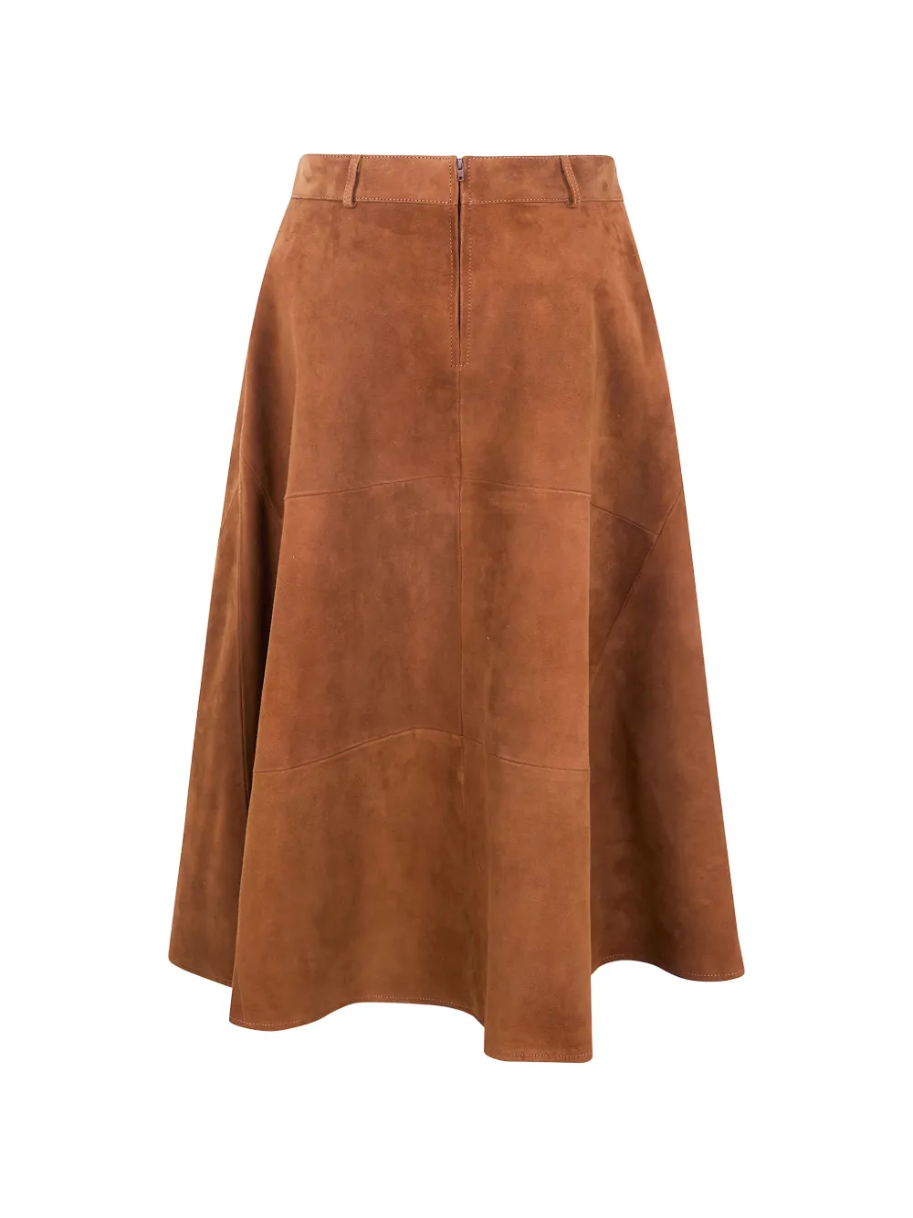 Semicouture panelled suede skirt - Bruin