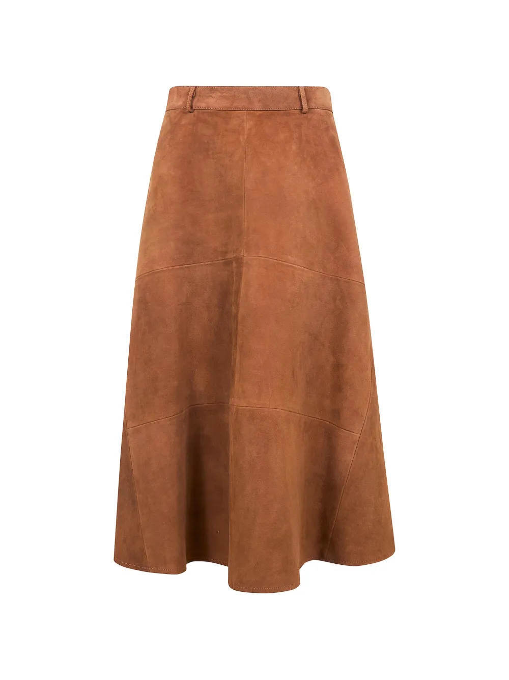 Semicouture panelled suede skirt - Marrone