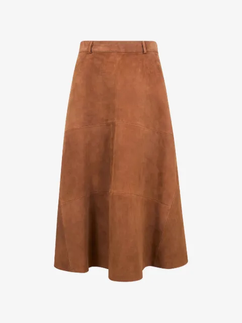 Semicouture panelled suede skirt