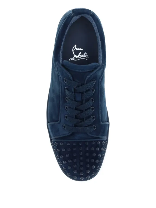 Christian Louboutin Louis Junior Spikes Sneakers | Blue | FARFETCH