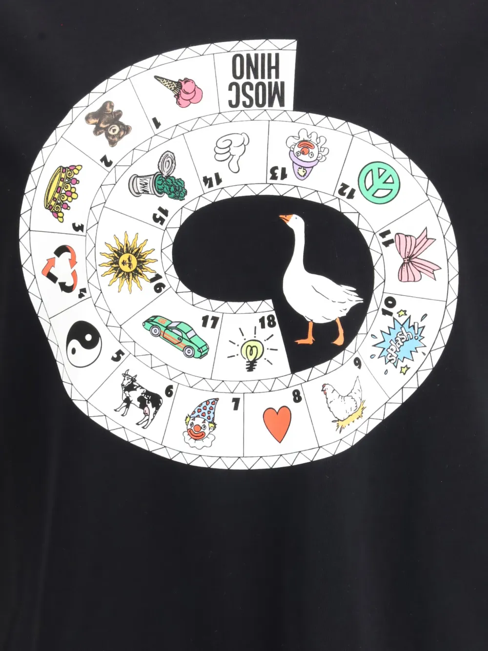 Moschino T-shirt met grafische print Zwart