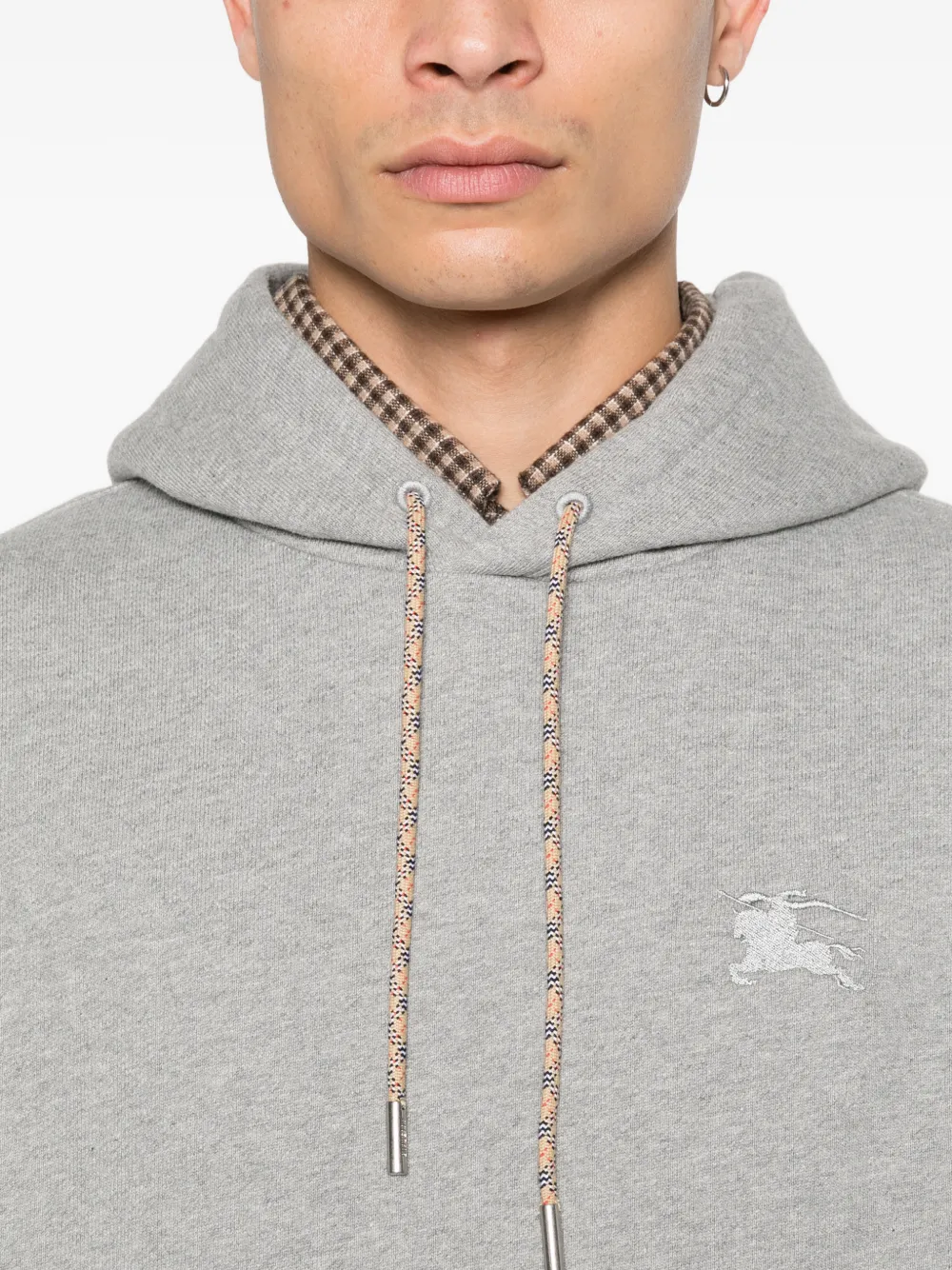 Burberry Hoodie met logopatch Grijs