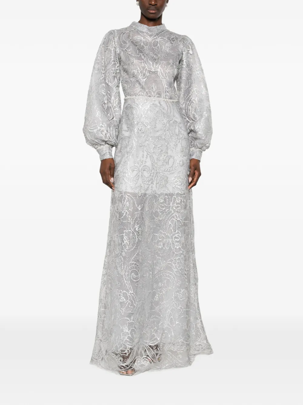 MIAU by Clara Rotescu floral maxi dress - Grijs