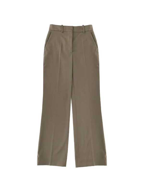 Victoria Beckham Melange Tailored Trousers in Green