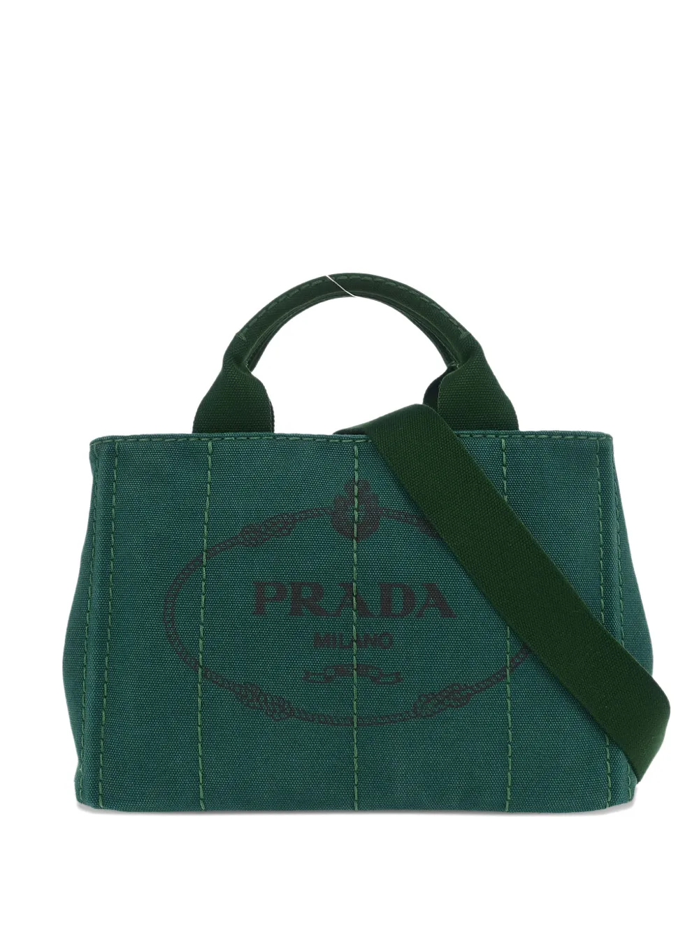 Prada Pre-Owned 2010s Canapa canvas tote bag - Verde