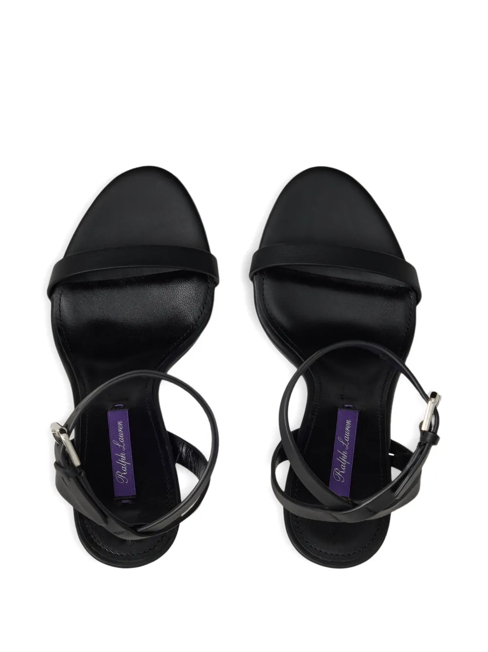 Ralph Lauren Collection Sandalen met bandjes en gesp Zwart