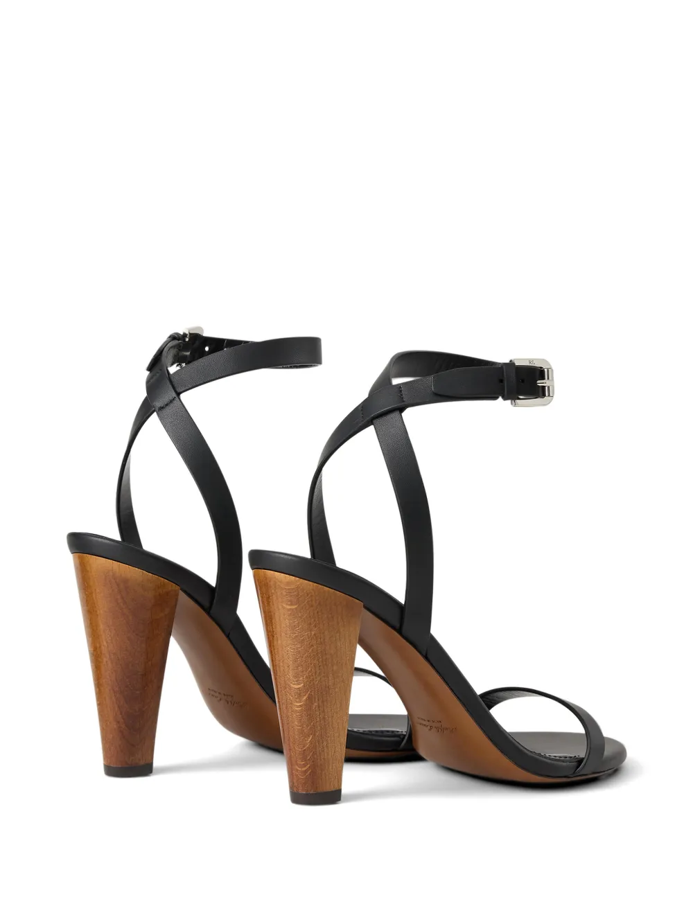 Ralph Lauren Collection Sandalen met bandjes en gesp Zwart