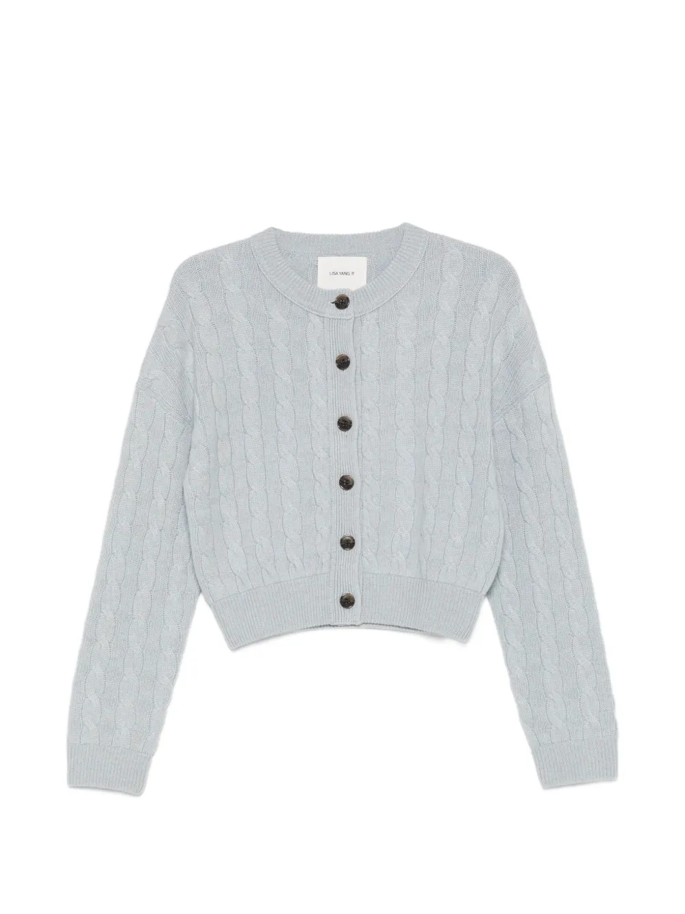 Lisa Yang Cassie cable-knit buttoned cardigan - Blu