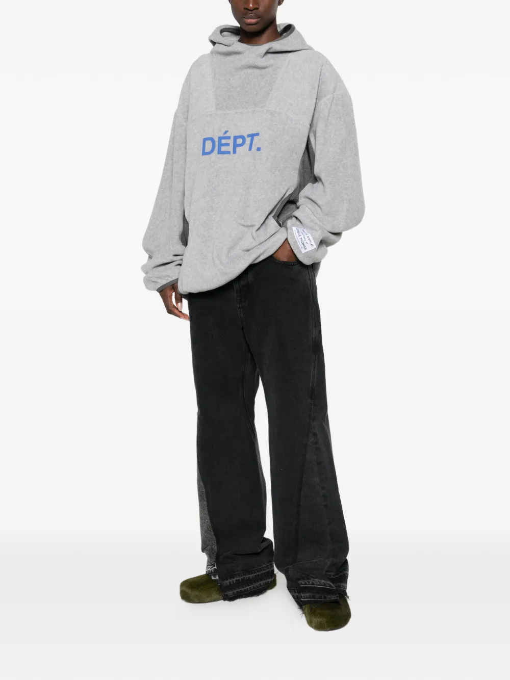 GALLERY DEPT. Jeans met wijde pijpen en contrasterend vlak Zwart