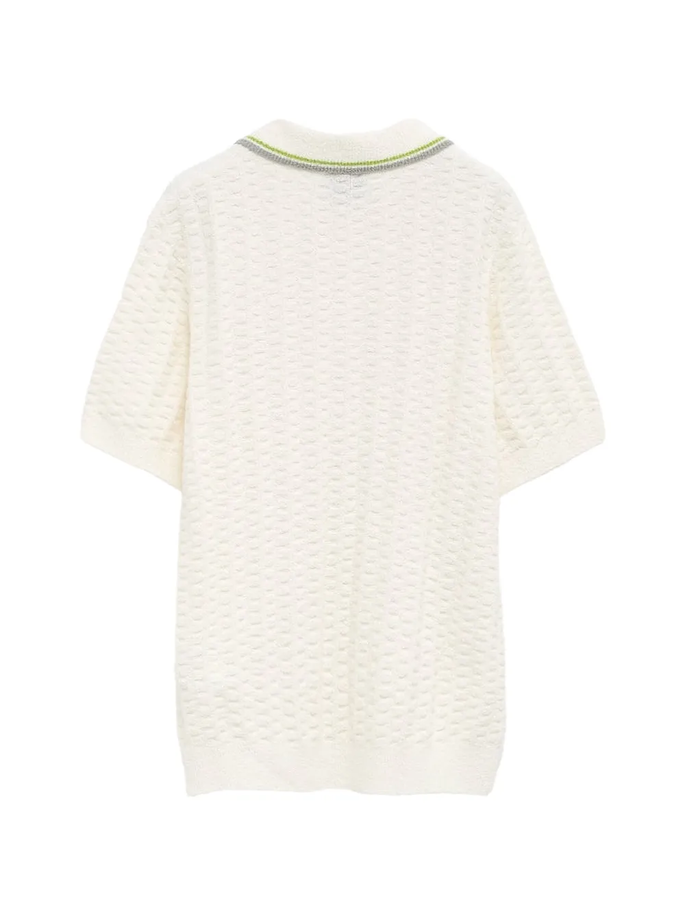 Casablanca textured buttoned polo shirt - Beige