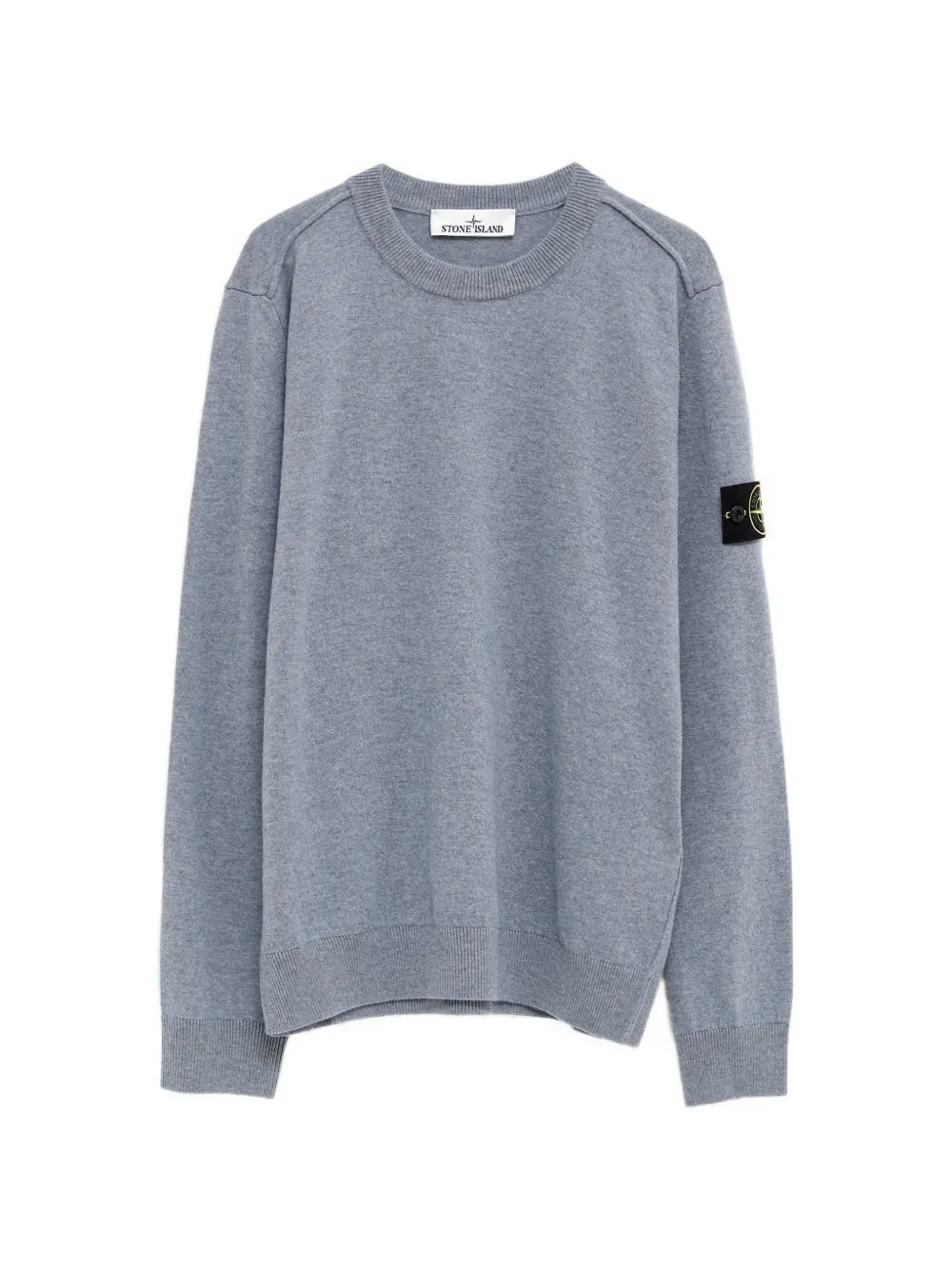 Stone Island crew-neck patch sweater - Blau