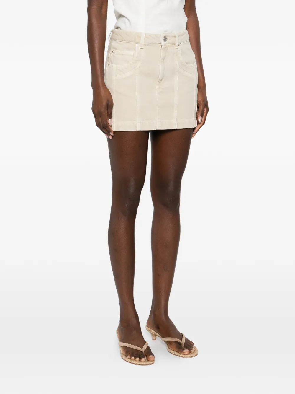  Marant étoile Juana Mini Skirt - Neutrals 